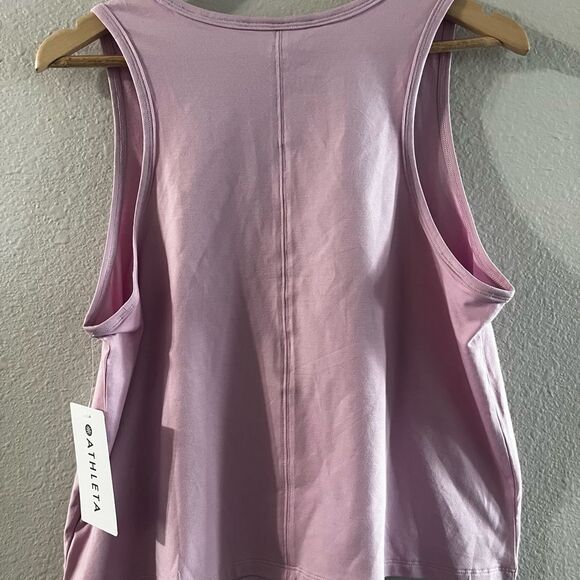 NEW Women’s Athleta SZ Large Essential Tank Top PInk Workout Breathable Stretch - Picture 7 of 10